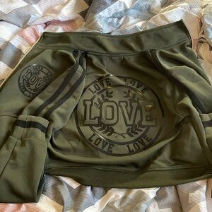 Dark Green LOVE Jacket and SweatPants, size medium, prefect for activewear